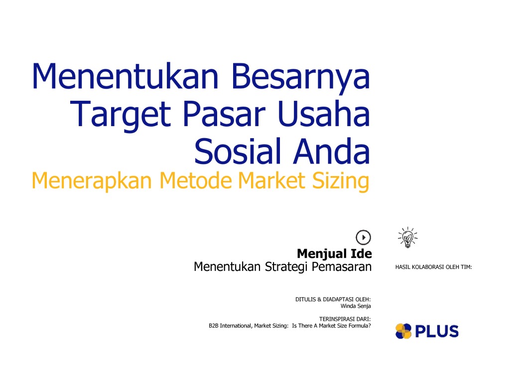 menentukan peluang usaha pdf Menentukan Besarnya Target Pasar Usaha Sosial Anda PLUS 